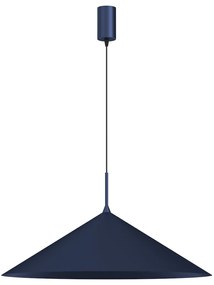 Závesné svietidlo Capital, 1x tmavomodré kovové tienidlo, (fi 60cm), db