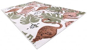 Dywany Łuszczów Detský kusový koberec Fun Flami Flamingos cream - 120x170 cm