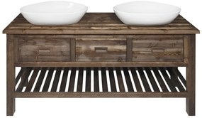 Sapho Sapho, BRAND umývadlová skrinka 160x73x50cm, morený smrek, BA161S