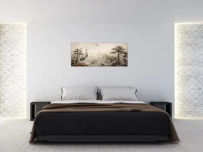 Obraz - Kreslená krajina (120x50 cm)