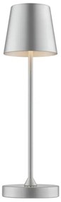 Brilliant - LED stmievateľná nabíjateľná dotyková stolná lampa ELORA LED/2,5W/5V 2700K IP44 strieborná