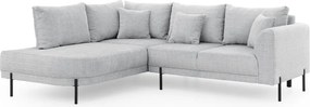 Svetlosivá ženilková rohová pohovka (ľavý roh/do L) Mauris – Ropez