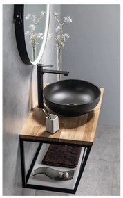 Matne čierna stojančeková umývadlová batéria Pax – Sapho