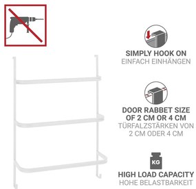 Matne biely závesný oceľový držiak na uteráky Irpinia – Wenko
