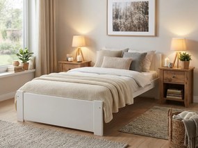 Posteľ IKAROS 80 x 200 cm, biela Rošt: S latkovým roštom, Matrac: Bez matraca