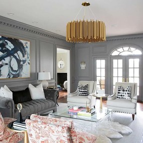 Toolight Toolight, stropné svietidlo 12xG9, APP1560-12CP, zlatá lesklá, OSW-03266