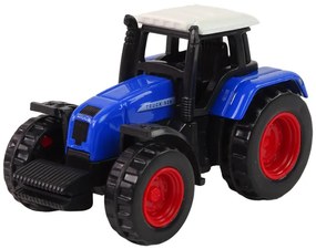 Lean Toys Modrý traktor s cisternou + Ohrada s kravičkou 1:64