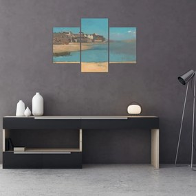 Obraz - Odilon Redon, Village by the Sea in Brittany, reprodukcia (90x60 cm)