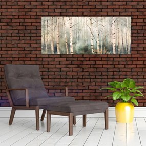 Obraz - Kresba lesného vzoru (120x50 cm)