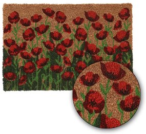 Esschert Design Vonkajšia rohožka Poppies, 60x40 cm