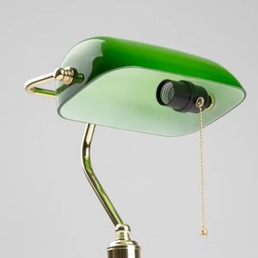 Brilagi - Stolná lampa BANK OFFICE 1xE27/60W/230V zlatá/zelená