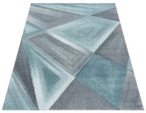 Koberec Beta geometria modrý / sivý