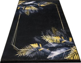 DY ČIERNY a ZLATÝ 01 koberec Rozmer: 60x100 cm