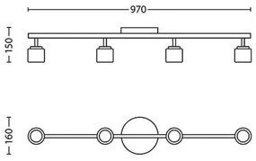 Philips 53334/17/16 - LED bodové svietidlo FREMONT 4xLED/4W/230V