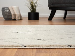 My Flair, Behúň Moroccan Serenity CA40082 weiß, 80x250, čiernobiela, obývacia izba