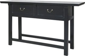 Čierny drevený konzolový stôl Service Frances - 150*40*85 cm