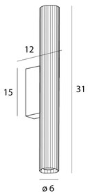 MAXLIGHT W0363 - LED Kúpeľňové nástenné svietidlo FAYETTE LED/6W/230V IP44 čierna