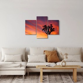 Obraz západu slnka nad siluetou stromu (90x60 cm)