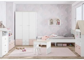 Nočný stolík BUBO 58x69 cm biela/svetlý buk