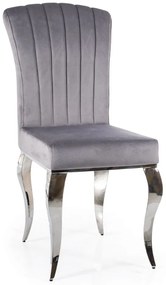 JEDÁLENSKÁ STOLIČKA LAURO ŠEDÁ + CHRÓM