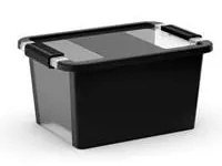 Čierny plastový úložný box s vekom 36,5x26x19 cm Bi-Box S – KIS