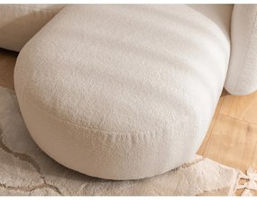 Svetlohnedá rohová pohovka z textílie buklé (pravý roh/s leňoškou) Orbit – Ropez