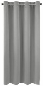 KRÁTKY ZATEMŇOVACÍ ZÁVES NA KRÚŽKOCH LOGAN 140X175 CM STRIEBORNÁ