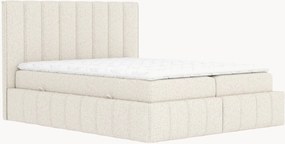 Ručne vyrobená buklé kontinentálna posteľ s úložným priestorom Moretti, H4