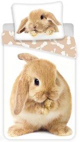 Jerry Fabrics Povlečení fototisk Bunny brown 140x200 70x90