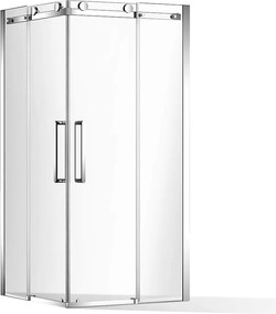 Roltechnik Outlet Štvorcový sprchový kút OBZS2 s posuvnými dverami - bez vaničky ROTH-Variant: rozmery: 100x100 cm - (OBZS2/100x100 - 4000799), ROTH-…
