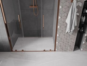 Mexen Velar Duo, posuvné dvere do otvoru 150x200 cm, 8mm číre sklo, ružové zlato, 871-150-000-02-60