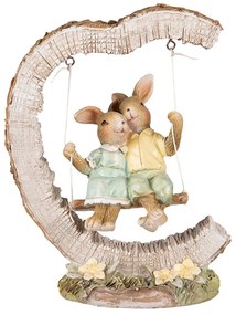 Veľkonočné dekorácie králiky na hojdačke - 13*7*16 cm