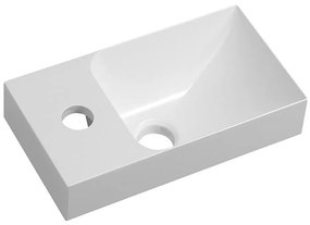 Sapho - Závesné umývadlo PICCOLINO 31x17 cm ľavé/liaty mramor/biela