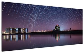 Obraz nočnej oblohy s hviezdami (120x50 cm)