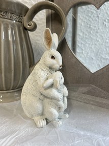 Keramický zajac s malým zajačikom