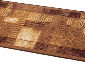 Kusový behúň Patchwork hnedá 67 x 250 cm