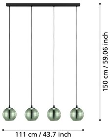 Eglo 39686 - Luster na lanku LEMORIETA 4xE27/40W/230V