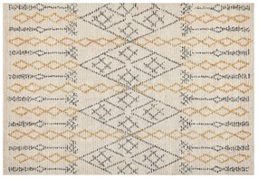Bavlnený koberec 140 x 200 cm béžová/žltá KADAPA Beliani