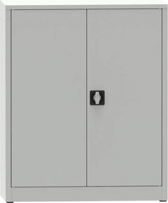 Dielenská policová skriňa na náradie KOVONA JUMBO, 2 police, zváraná, 1150 x 950 x 500 mm, sivá