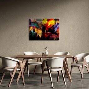 Obraz - Farebná abstrakcia mesta (70x50 cm)