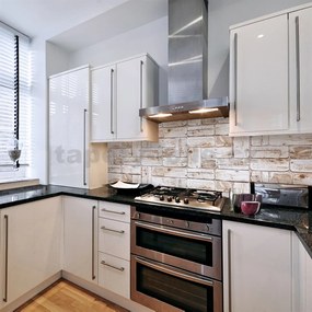 Obkladové panely 3D PVC TP10017657, cena za kus, rozmer 960 x 479 mm, borovicové kláty bielené, GRACE