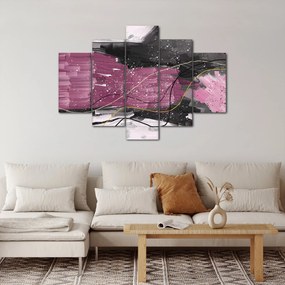 Obraz - Ružovo-čierna abstrakcia (150x105 cm)