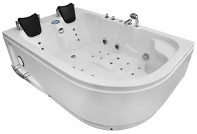 M-SPA -  Ľavá kúpeľňová vaňa SPA TURBO PLUS hydromasážou 180 x 120 x 54 cm (MSPA1631-TURBO+ -L)