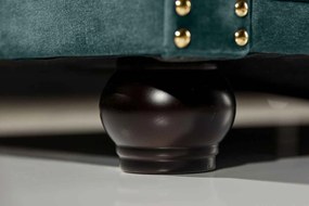 Dizajnová trojsedačka Chesterfield 205 cm petrolejový zamat