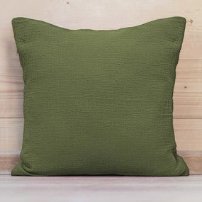 Biante Mušelínová obliečka na vankúš MSN-022 Tmavá olivovo zelená 30 x 50 cm