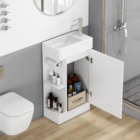 Voľne stojaca skrinka s umývadlom Houseland Ruvin 46 cm biela