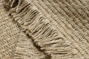 Koberec JUTE 3731 so strapcami, tmavobéžový