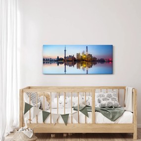 Obraz ranného neba nad Šanghajom (120x50 cm)