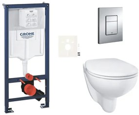 Závesný wc set do ľahkých stien / predstenová montáž GROHE Bau Ceramic SIKOGRSBAUE, 1 ks