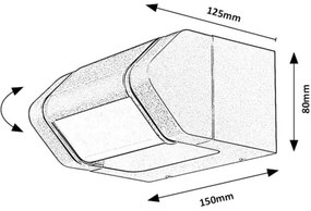 Rabalux 77103 - LED Vonkajšie nástenné svietidlo MEDNA LED/8W/230V IP54 antracit